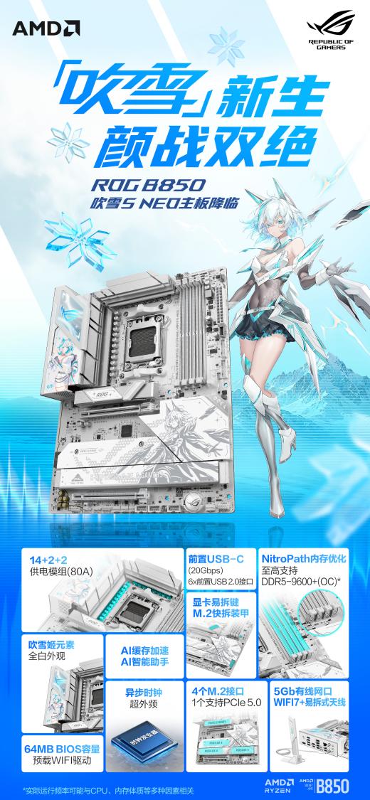 ��˶ROG����B850��ѩS NEO���壬������ѧ������������׼�߶�DIY�г�